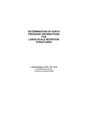 Determination of Earth Pressure Distributions for Large-Scale Retention Structures
