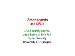 Smartcards and RFID