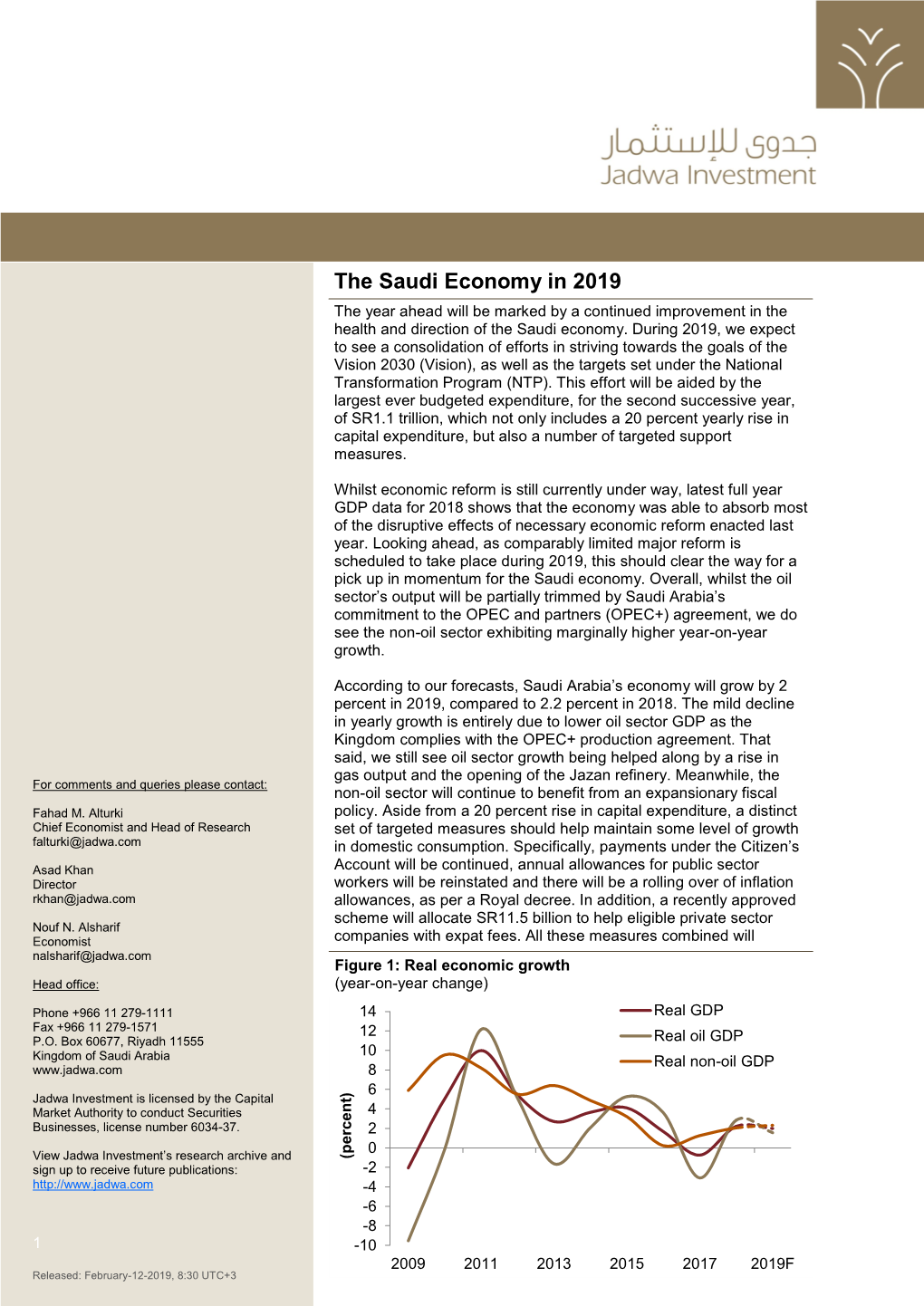 The Saudi Economy in 2019