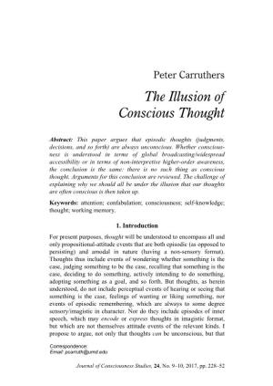 The Illusion of Conscious Thought