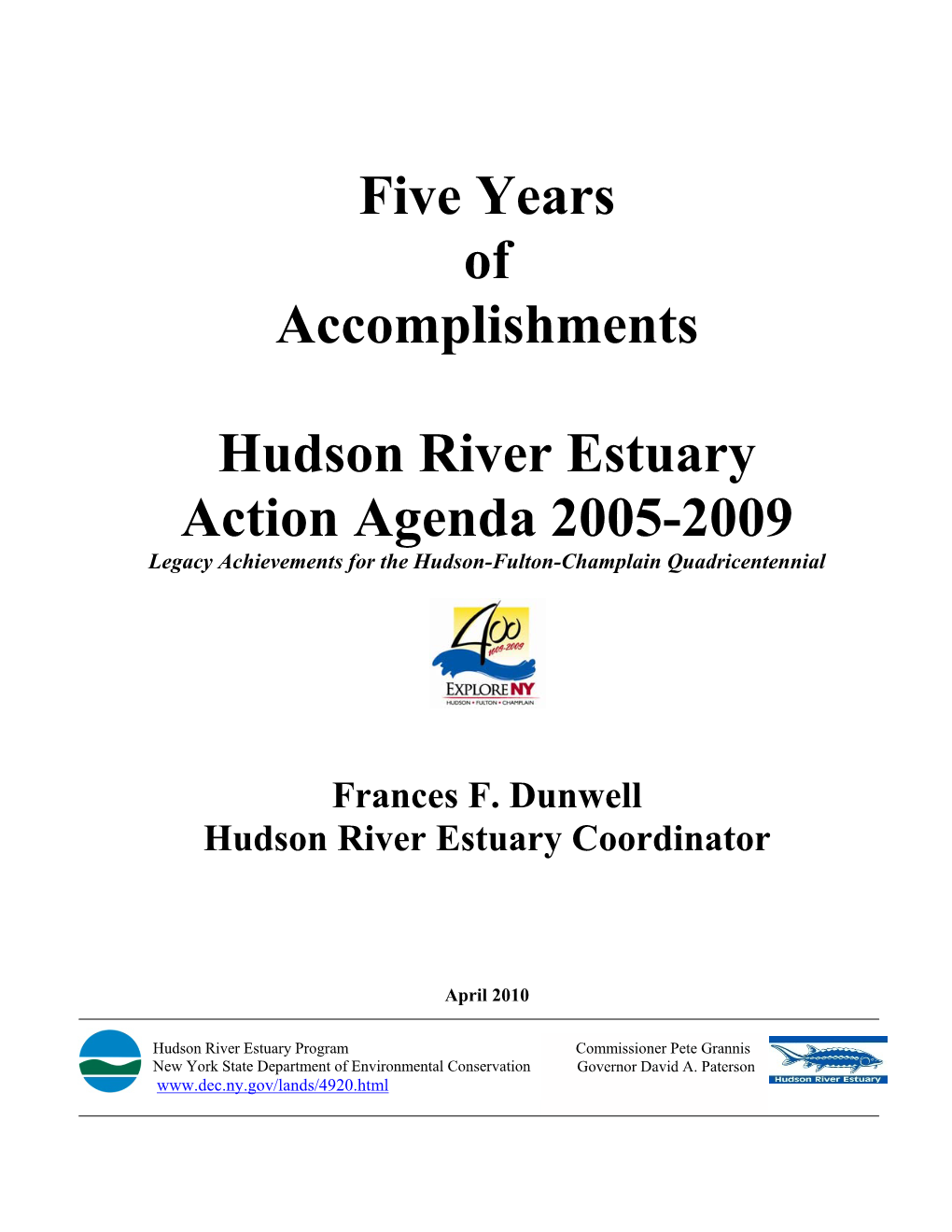 Hudson River Estuary Program Action Agenda 2005-2009