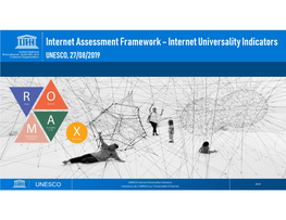 Internet Universality Indicators UNESCO, 27/08/2019
