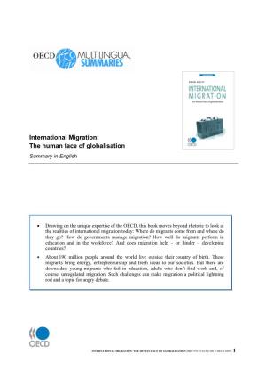 International Migration: the Human Face of Globalisation Summary in English