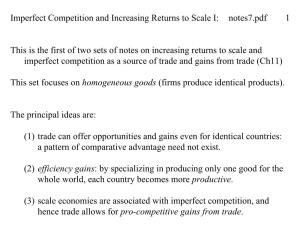 Imperfect Competition and Increasing Returns to Scale I: Notes7.Pdf 1
