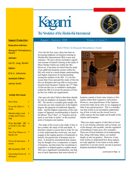 The Newsletter of the Jikishin-Kai International