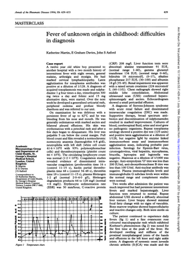 Fever of Unknown Origin in Childhood: Difficulties in Diagnosis