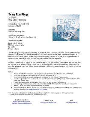 Tears Run Rings in Surges Deep Space Recordings