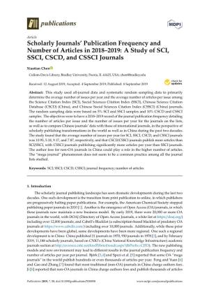 A Study of SCI, SSCI, CSCD, and CSSCI Journals