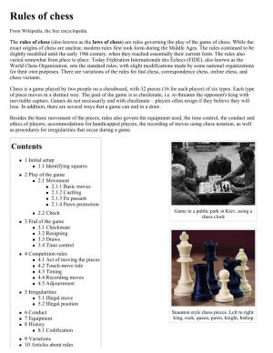 Rules of Chess