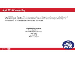 April 2018 Change Day