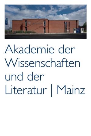 Akademie Der Wissenschaften Und Der Literatur | Mainz