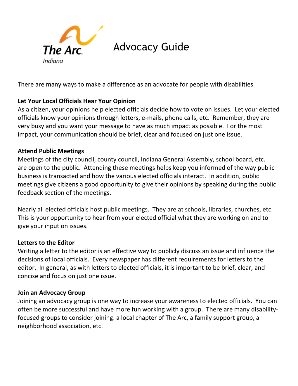 Advocacy Guide