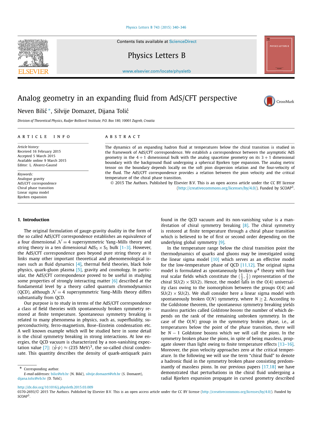 Analog Geometry in an Expanding Fluid from Ads/CFT Perspective