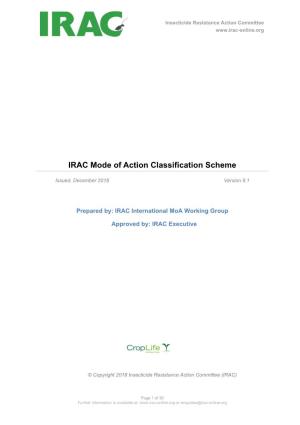IRAC Mode of Action Classification Scheme