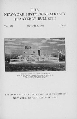 New-York Historical Society I Quarterly Bulletin