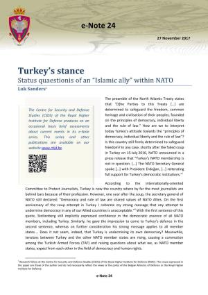 Turkey's Stance
