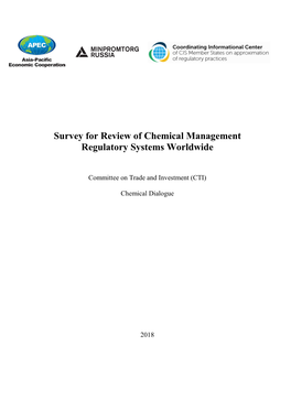 Survey for Review of Chemical Management Regulatory Systems Worldwide