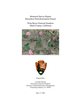 Botanical Survey Report Horseshoe Pond Restoration Project Point Reyes National Seashore Marin County, California