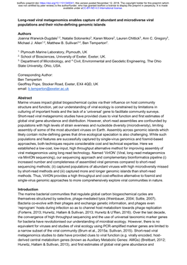 Long-Read Viral Metagenomics Enables Capture of Abundant and Microdiverse Viral Populations and Their Niche-Defining Genomic Islands