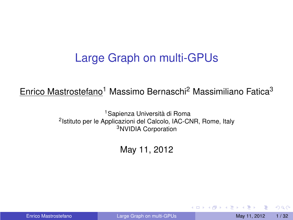 Large Graph on Multi-Gpus