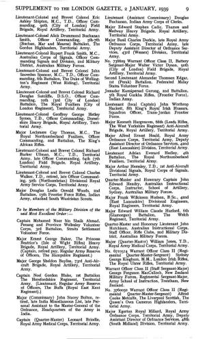 Supplement to the London Gazette, 2 January, 1939