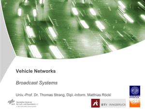 Vehicle Networks Broadcast Systems