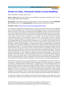 Hessler on Cohen, 'Charismatic Monks of Lanna Buddhism'