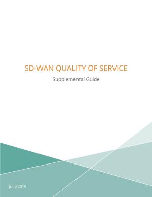 SD-WAN QUALITY of SERVICE Supplemental Guide