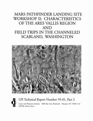 Mars Pathfinder Landing Site Workshop 11: Characteristics of the Ares Vallis Region and Field Trips in the Channeled Scabland, Washington