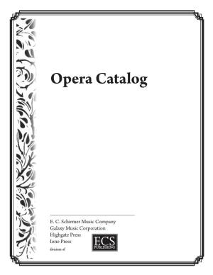 Opera Catalog