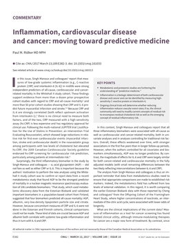 Inflammation, Cardiovascular Disease and Cancer: Moving Toward Predictive Medicine