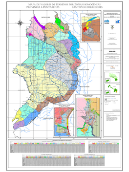 Mapa De Valores De Terrenos Por Zonas Homogéneas Provincia 6 Puntarenas Cantón 10 Corredores