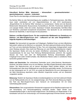 Dienstag, 02. Juni 2020 Beschluss Des Kreisvorstands Der SPD Berlin