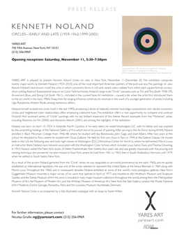 Kenneth Noland Circles—Early and Late (1959-1962/1999-2002)