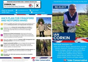 CORKIN, Ian the Conservative Party Candidate X RE-ELECT