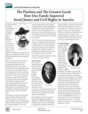 The Pinchots and the Greatest Good: How One Family Improved Social Justice and Civil Rights in America