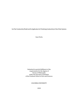 Ion Pair Conductivity Model and Its Application for Predicting Conductivity in Non-Polar Systems