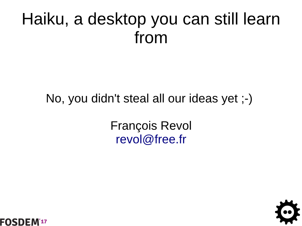 Haiku, a Desktop You Can Still Learn From