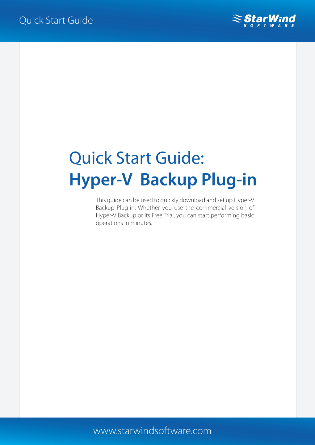 Hyper-V Backup Plug-In