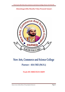 New Arts, Commerce and Science College, Parner-414 302, MS
