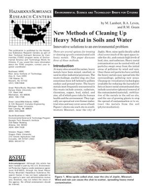 New Methods of Cleaning up Heavy Metal in Soils and Water