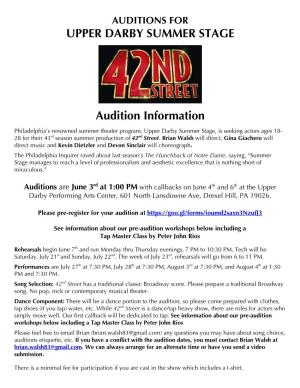 42Nd Street Auditions Rev5-9-18