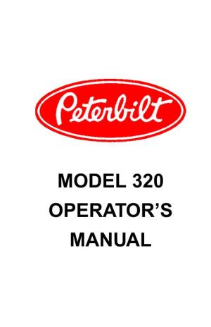 Model 320 Operator's Manual