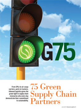 G75 2011: Inbound Logistics Green Supply Chain Partners