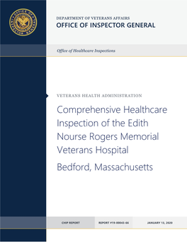 Edith Nourse Rogers Memorial Veterans Hospital, Bedford, Massachusetts (Source: Accessed on August 27, 2019)