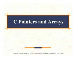 C Pointers and Arrays