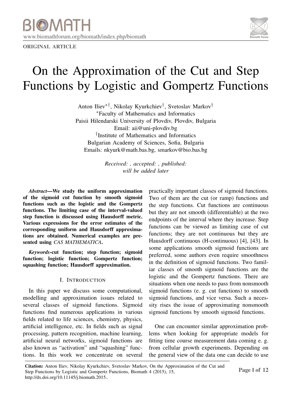 on-the-approximation-of-the-cut-and-step-functions-by-logistic-and