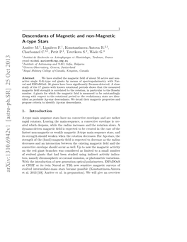 Descendants of Magnetic and Non-Magnetic A-Type Stars