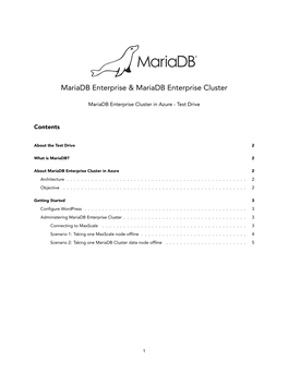 Mariadb Enterprise \& Mariadb Enterprise Cluster