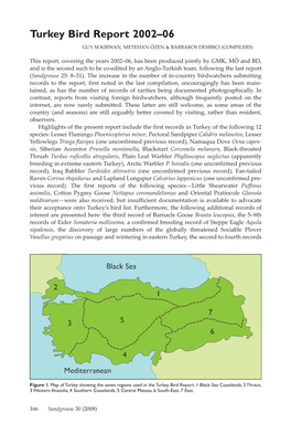 Turkey Bird Report 2002–06